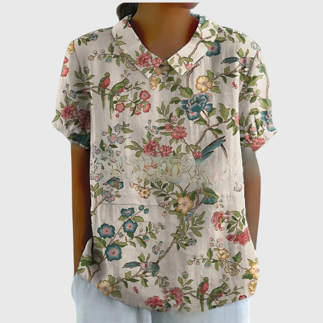 Floral Relaxed Fit Women's Top – Breathable Fabric & Lightweight Feel