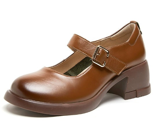 Annie | Agnes Leather Mary Janes