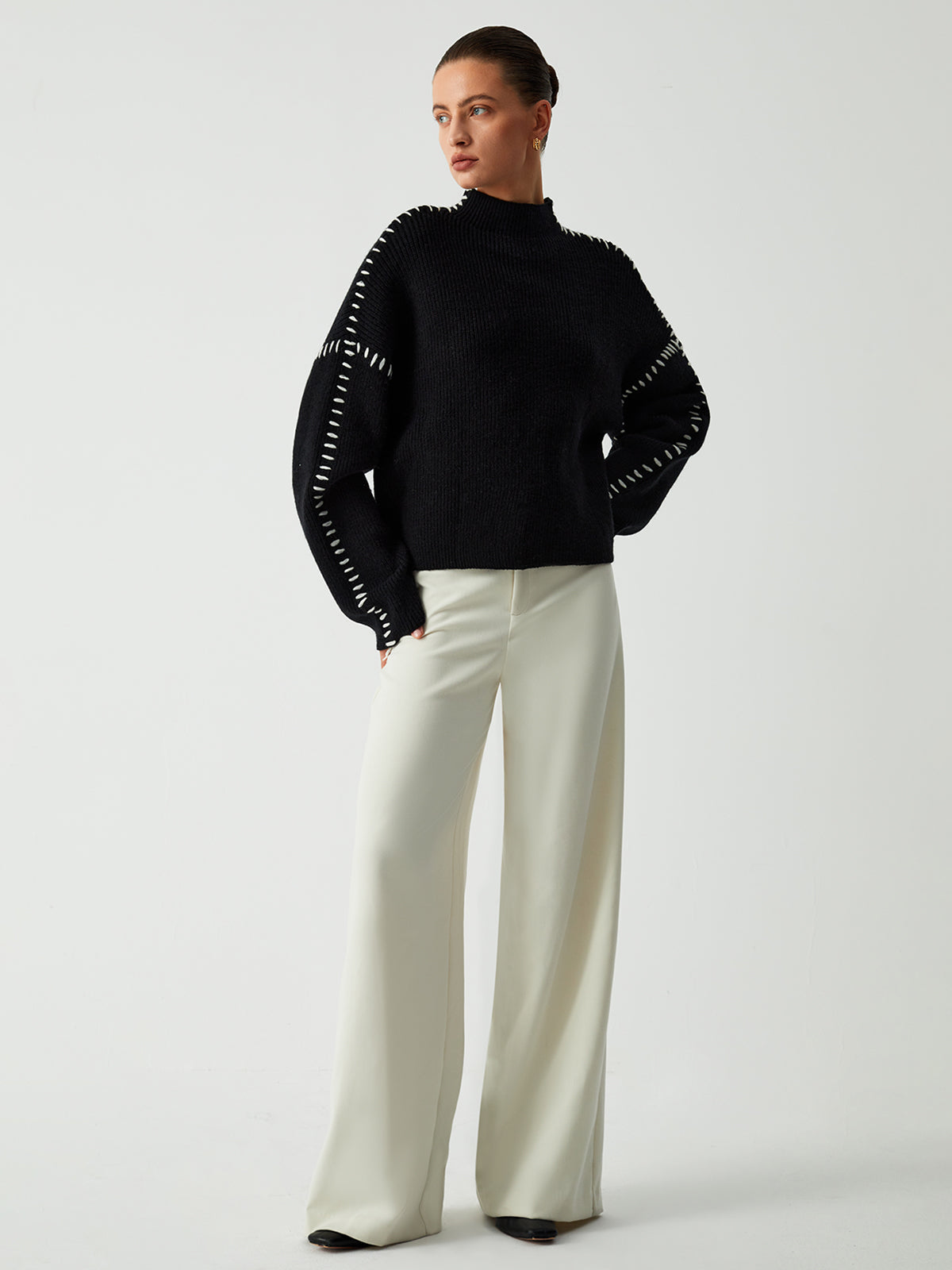 Kayla Pull Woman – Oversize Sweater with High Neck in Soft Chic & Comfortable Knit