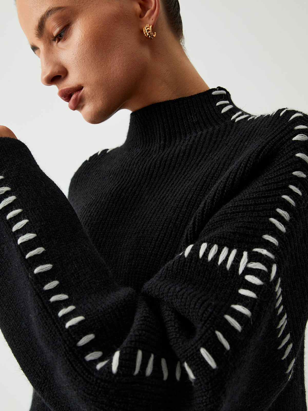 Kayla Pull Woman – Oversize Sweater with High Neck in Soft Chic & Comfortable Knit