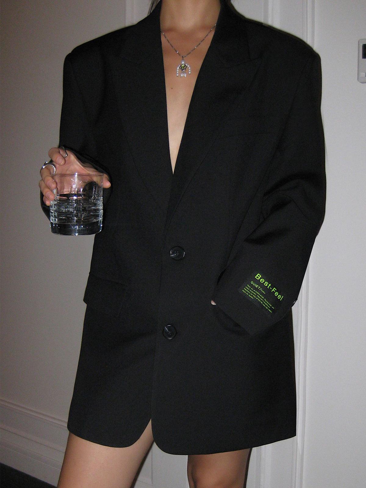 Lorène Women's Blazer – Oversize Blazer with Classic Lapels & Timeless Elegant Cut