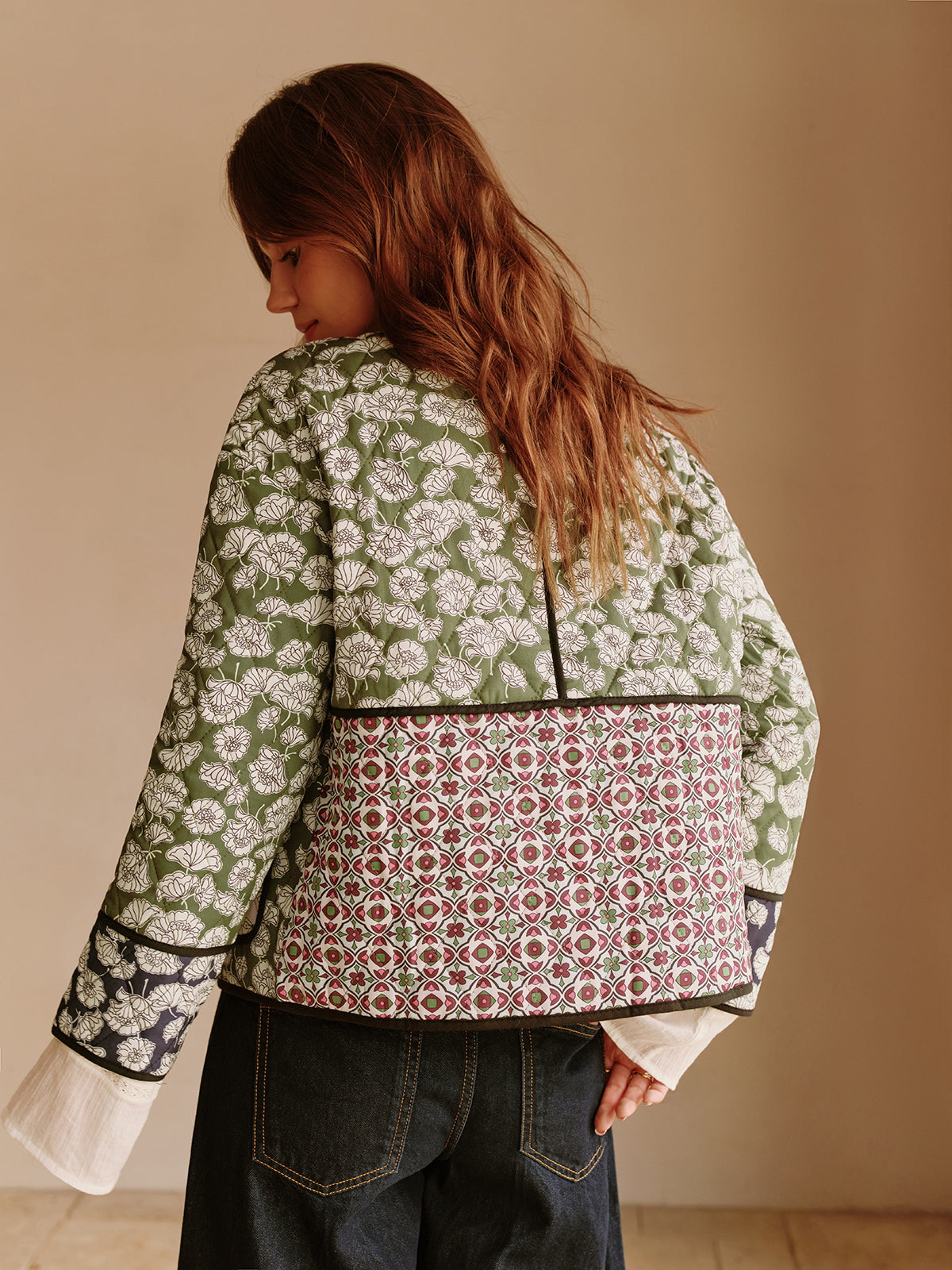 Lennox Quilted Floral Jacket – Multicolor, Bohemian and Authentic for a Unique Style