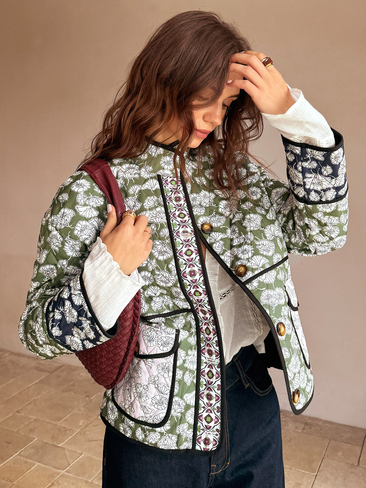 Lennox Quilted Floral Jacket – Multicolor, Bohemian and Authentic for a Unique Style