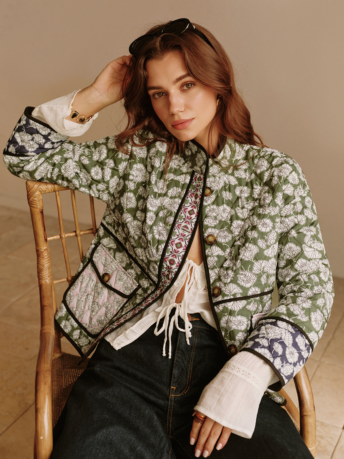 Lennox Quilted Floral Jacket – Multicolor, Bohemian and Authentic for a Unique Style