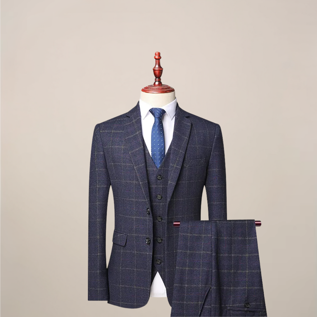 Men’s Three-Piece Slim Fit Suit – Tailored Formal Ensemble for Weddings & Evening Events