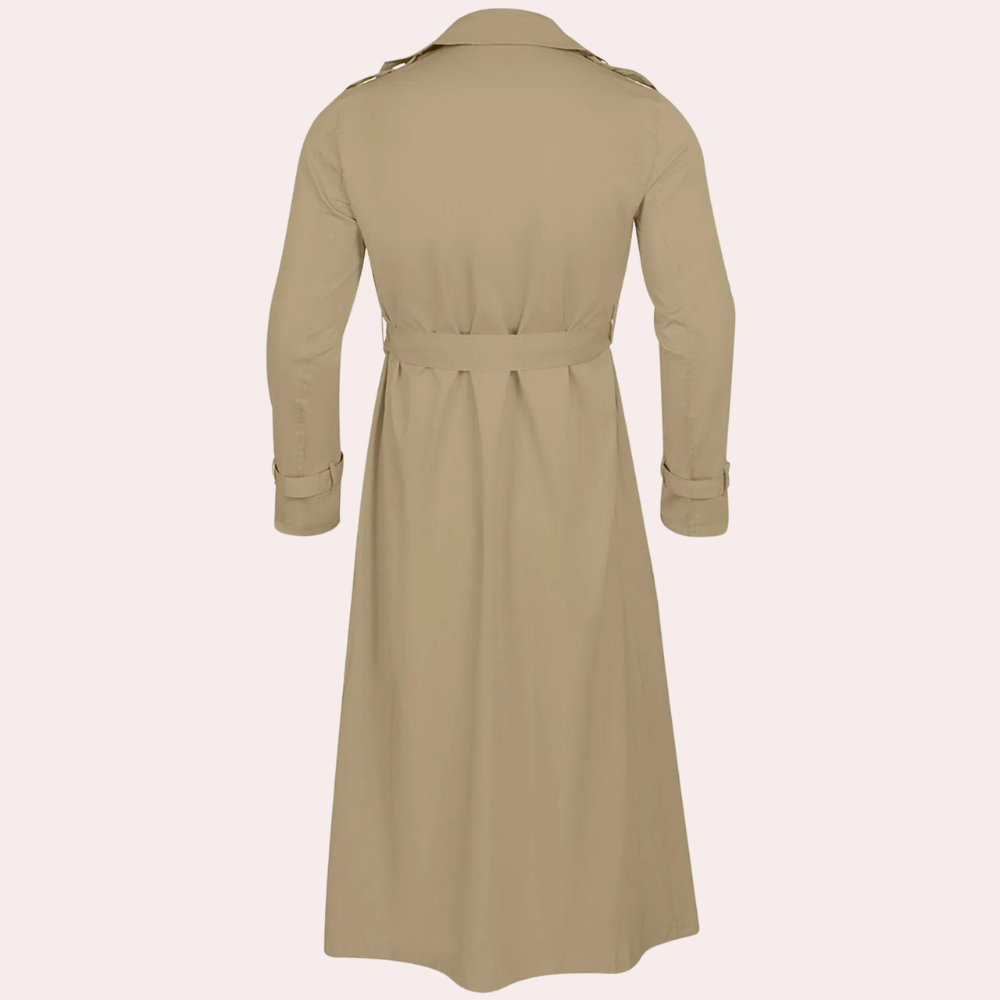 Laurence Trenchcoat Homme – Long Waterproof Coat with Classic Cut & Elegant Style