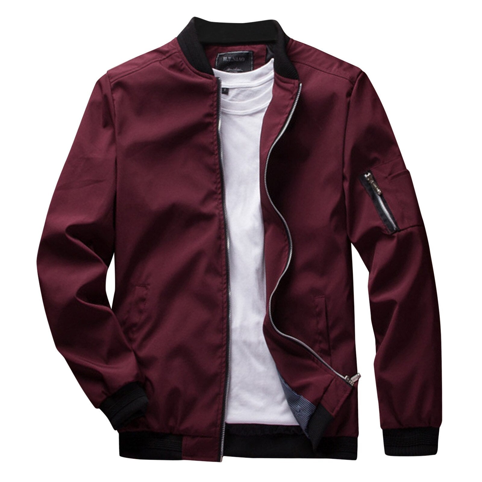 Tyler Men's Zip-Up Jacket – Straight cut with sleeve pocket and ribbed cuffs