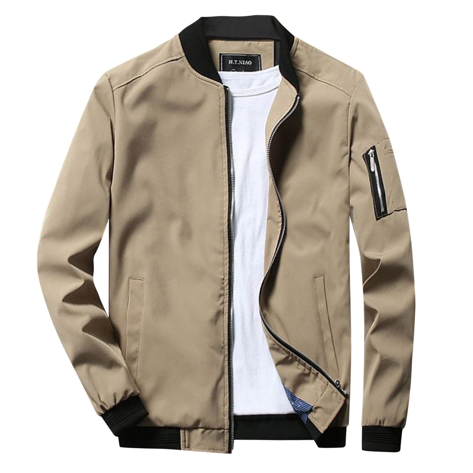 Tyler Men's Zip-Up Jacket – Straight cut with sleeve pocket and ribbed cuffs