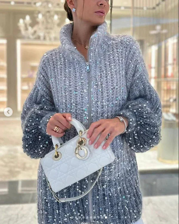 Sol Cardigan Woman – Elegant Comfortable & Sophisticated Sequin Sweater