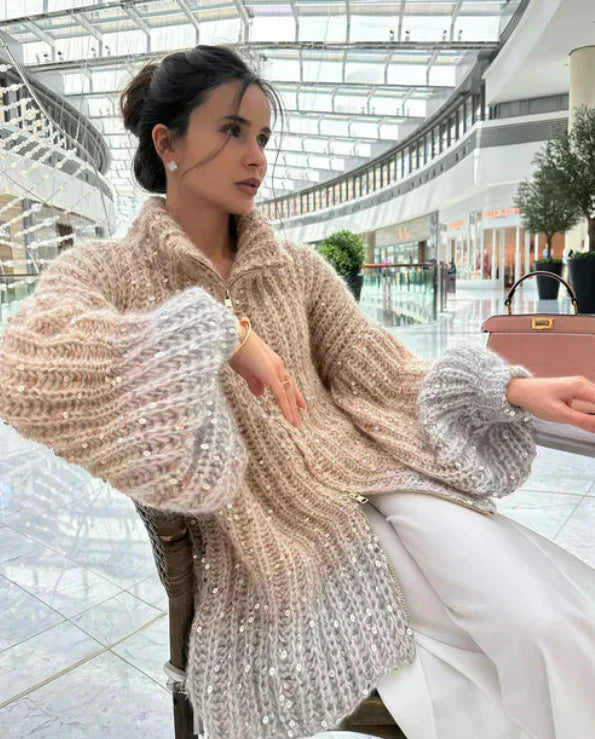 Sol Cardigan Woman – Elegant Comfortable & Sophisticated Sequin Sweater