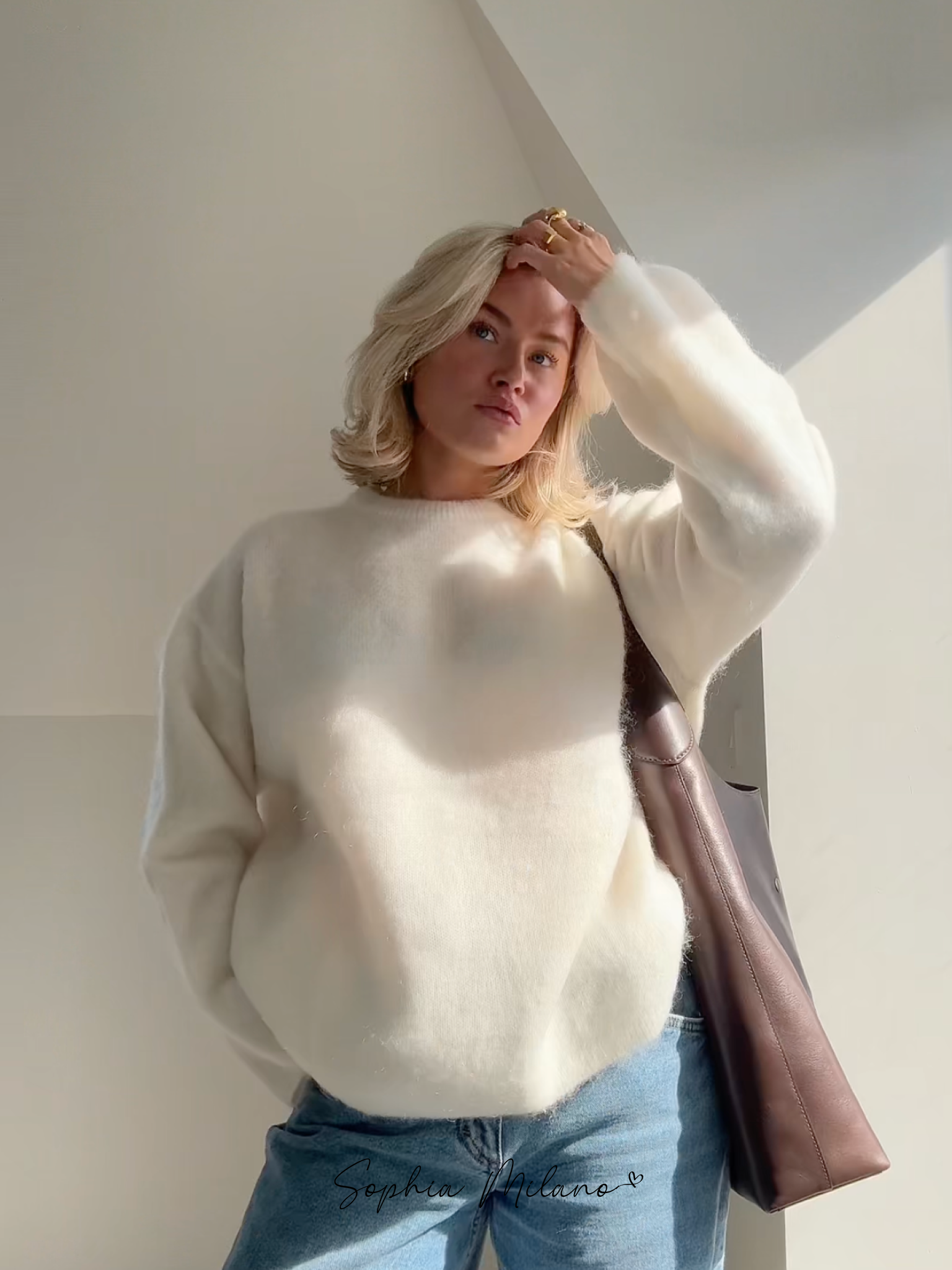Aurora Pull Femme Luxe en Mohair – Oversize, Soft and Elegant for All Occasions