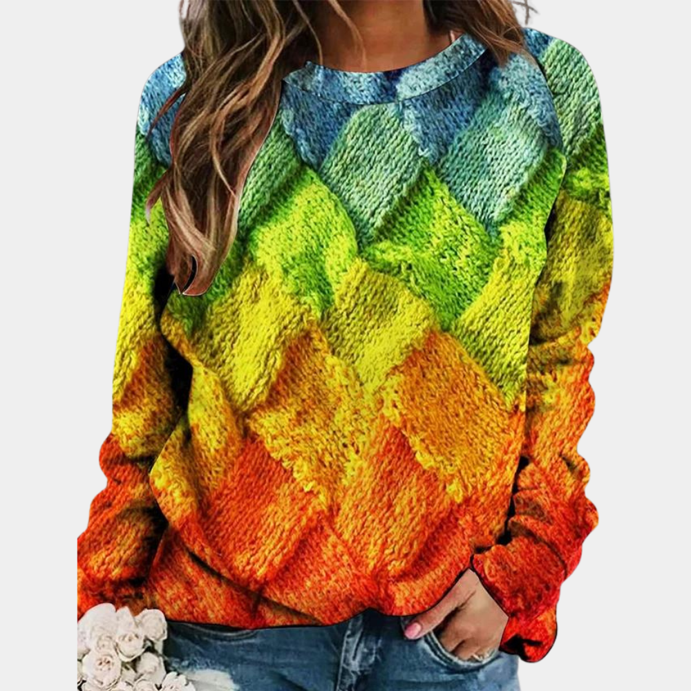 Karina Sweater Women – Colored Knit Sweater, Casual & Trendy Comfort Style