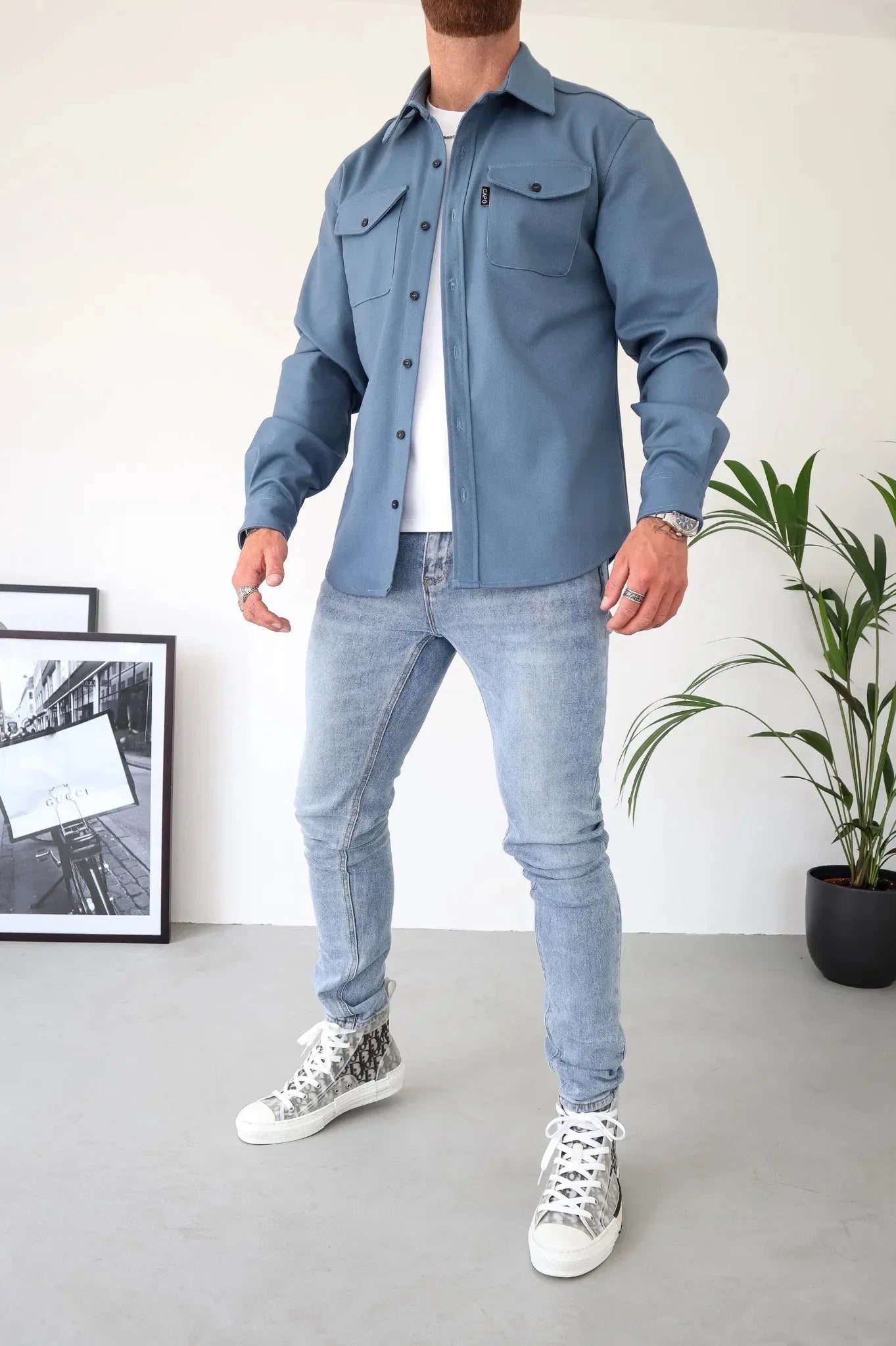Dave Men's Shirt – Lightweight Spring Jacket with Modern Style and Elegant Cut