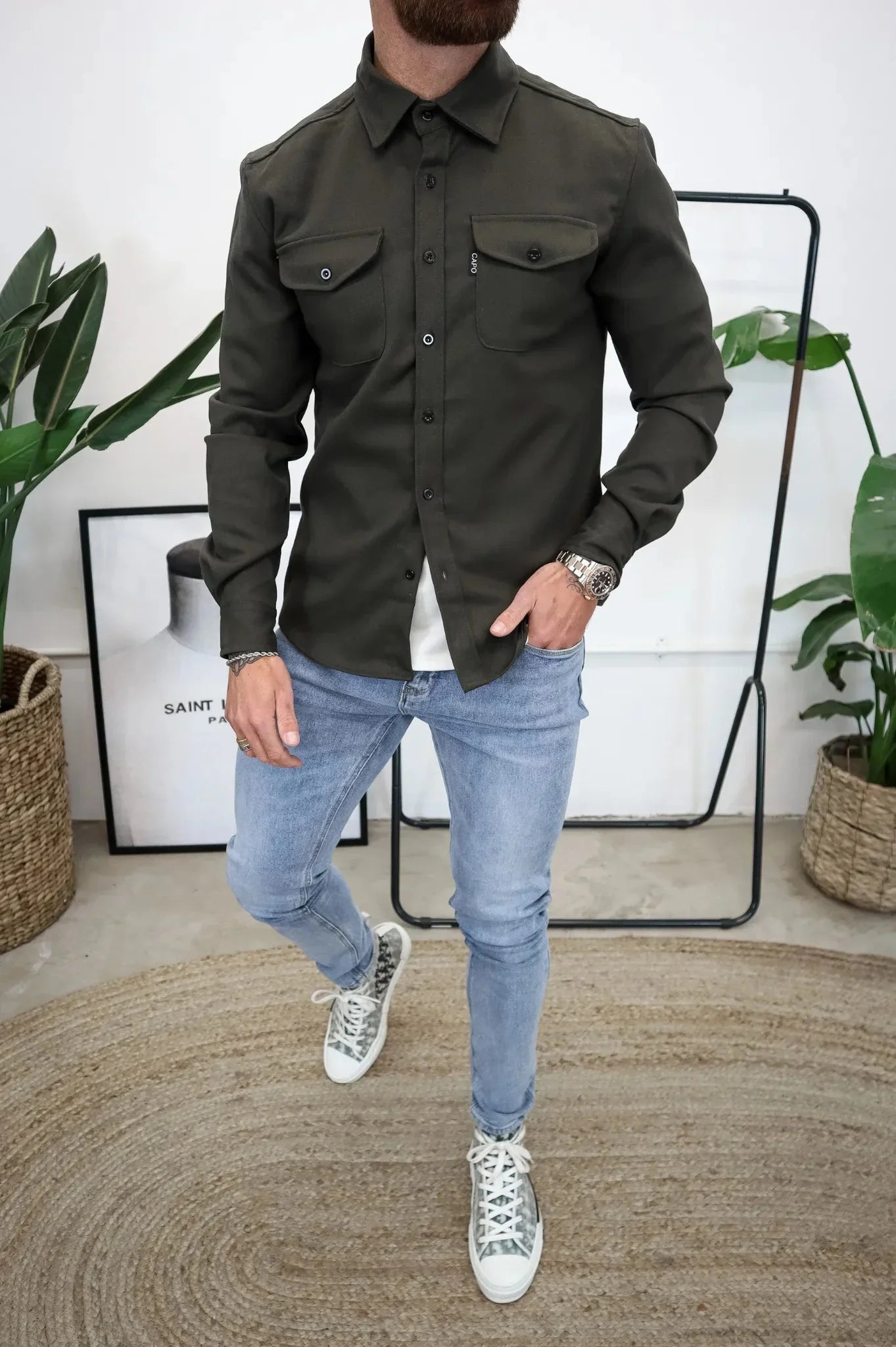 Dave Men's Shirt – Lightweight Spring Jacket with Modern Style and Elegant Cut