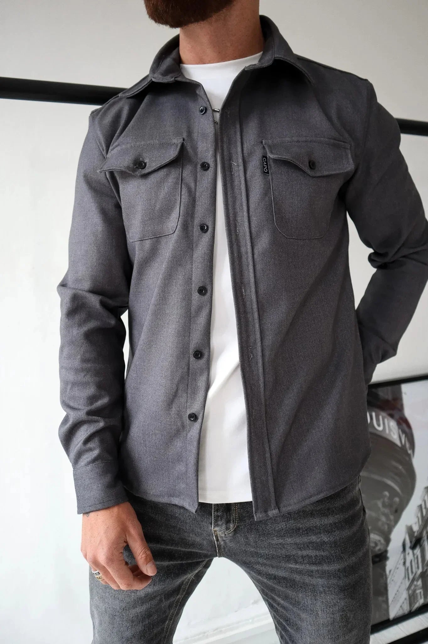 Dave Men's Shirt – Lightweight Spring Jacket with Modern Style and Elegant Cut