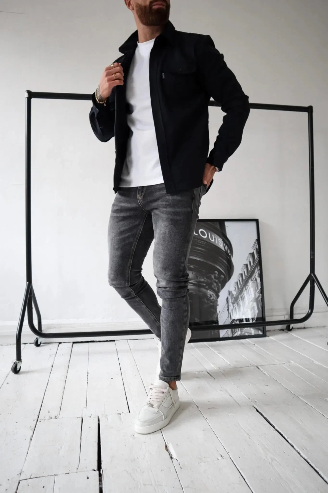 Dave Men's Shirt – Lightweight Spring Jacket with Modern Style and Elegant Cut