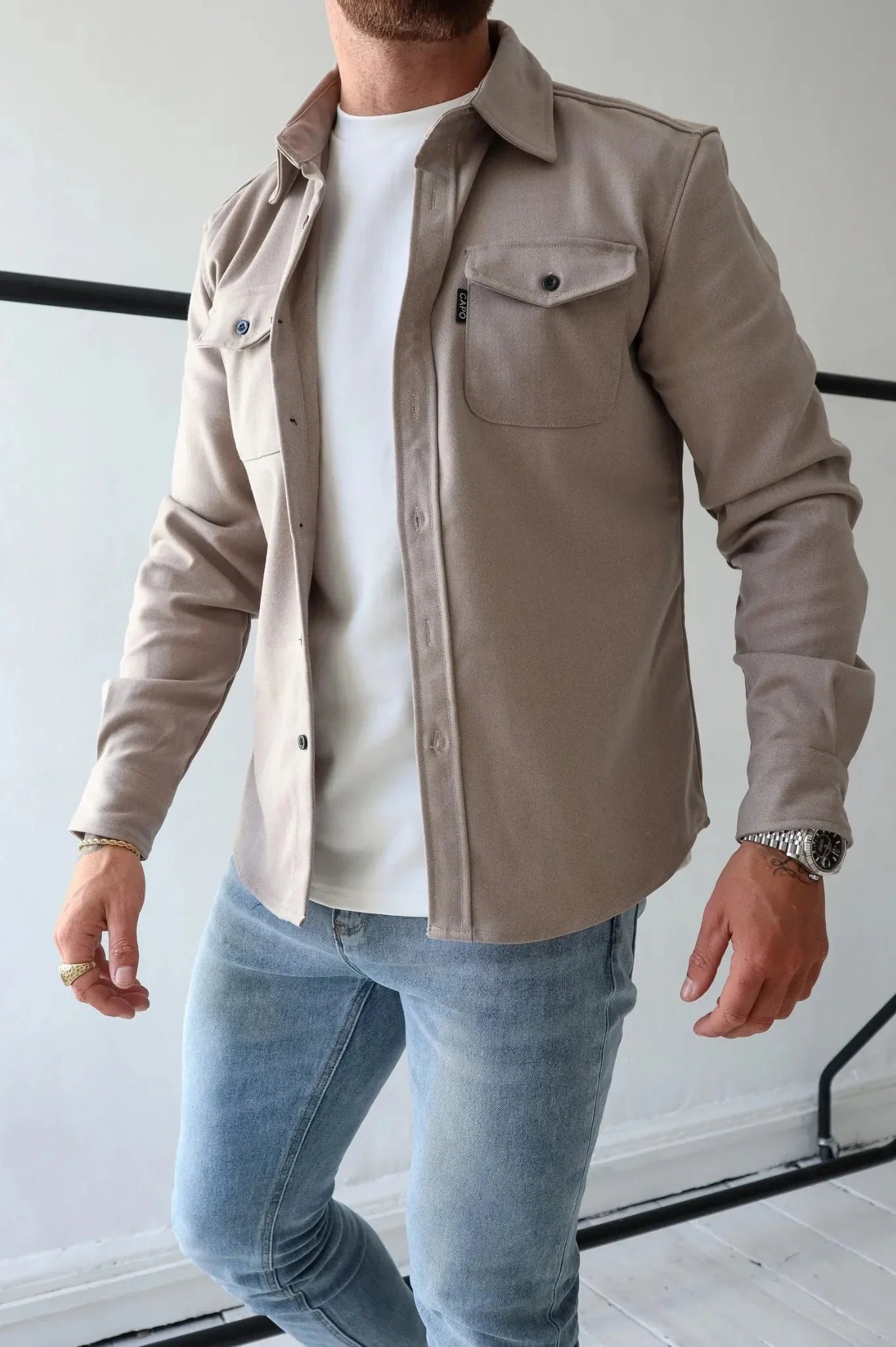 Dave Men's Shirt – Lightweight Spring Jacket with Modern Style and Elegant Cut
