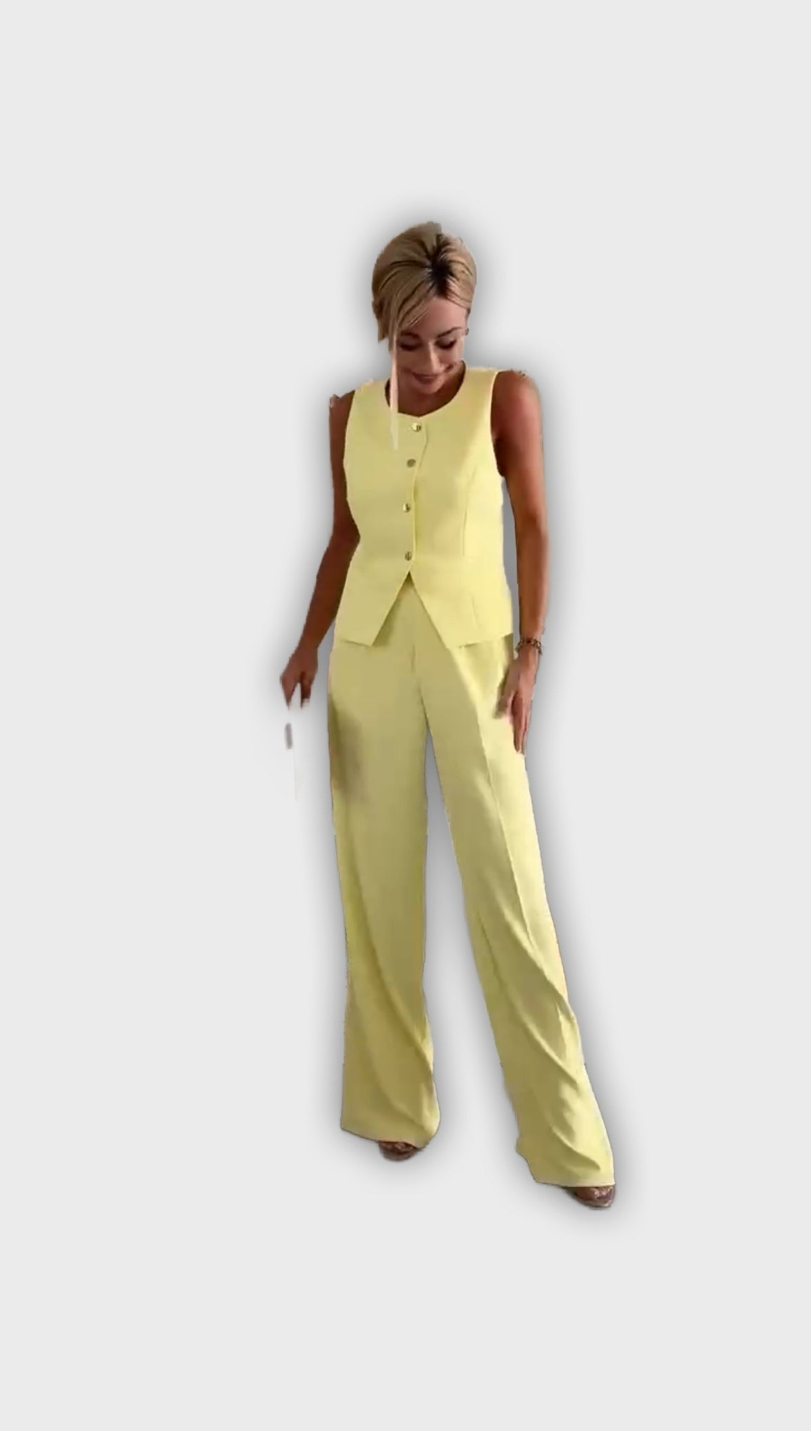 Button Front Elegant Ensemble – Timeless Flattering Fit