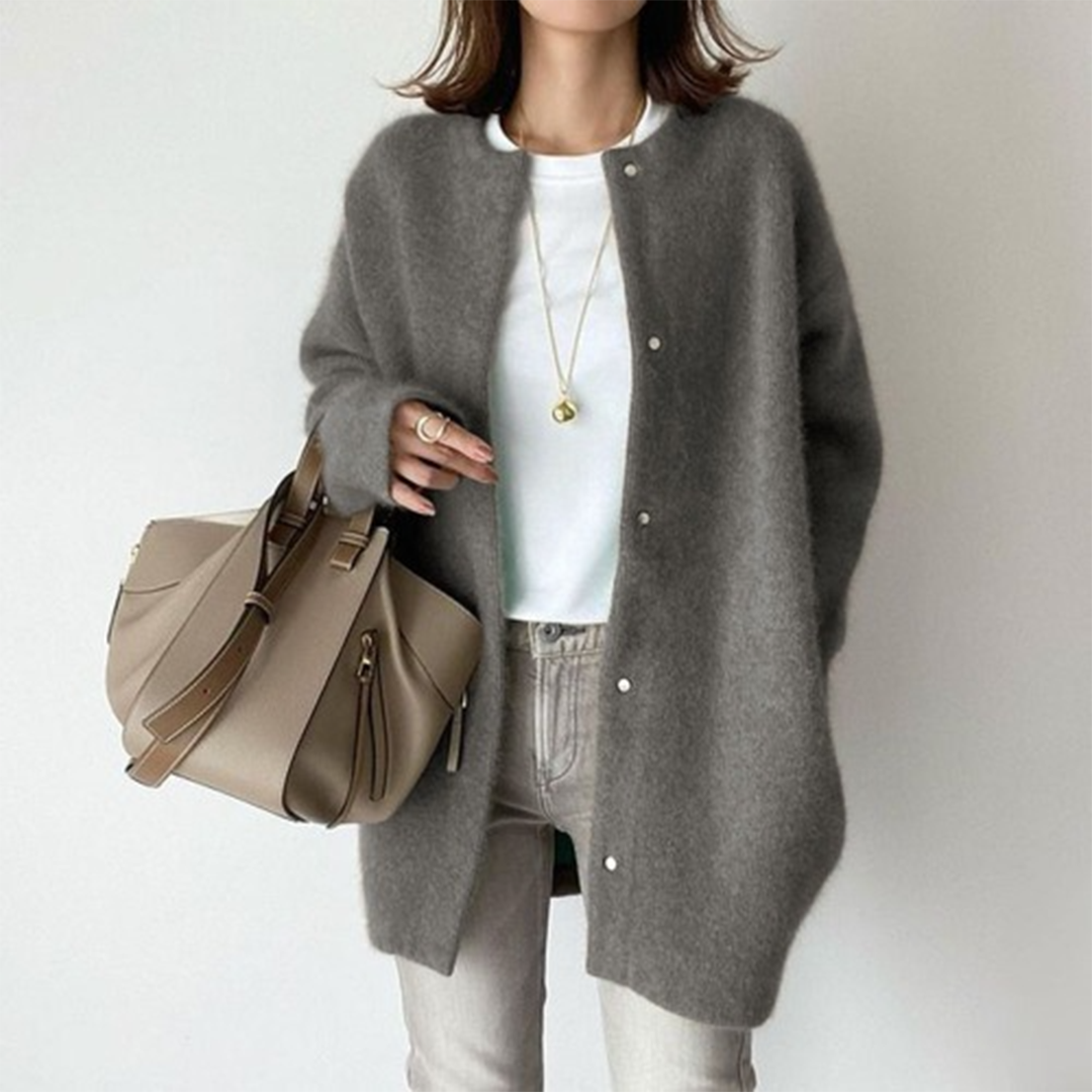 Lillian Long Knit Vest for Women – Soft Open Front Layering for Fall and Winter