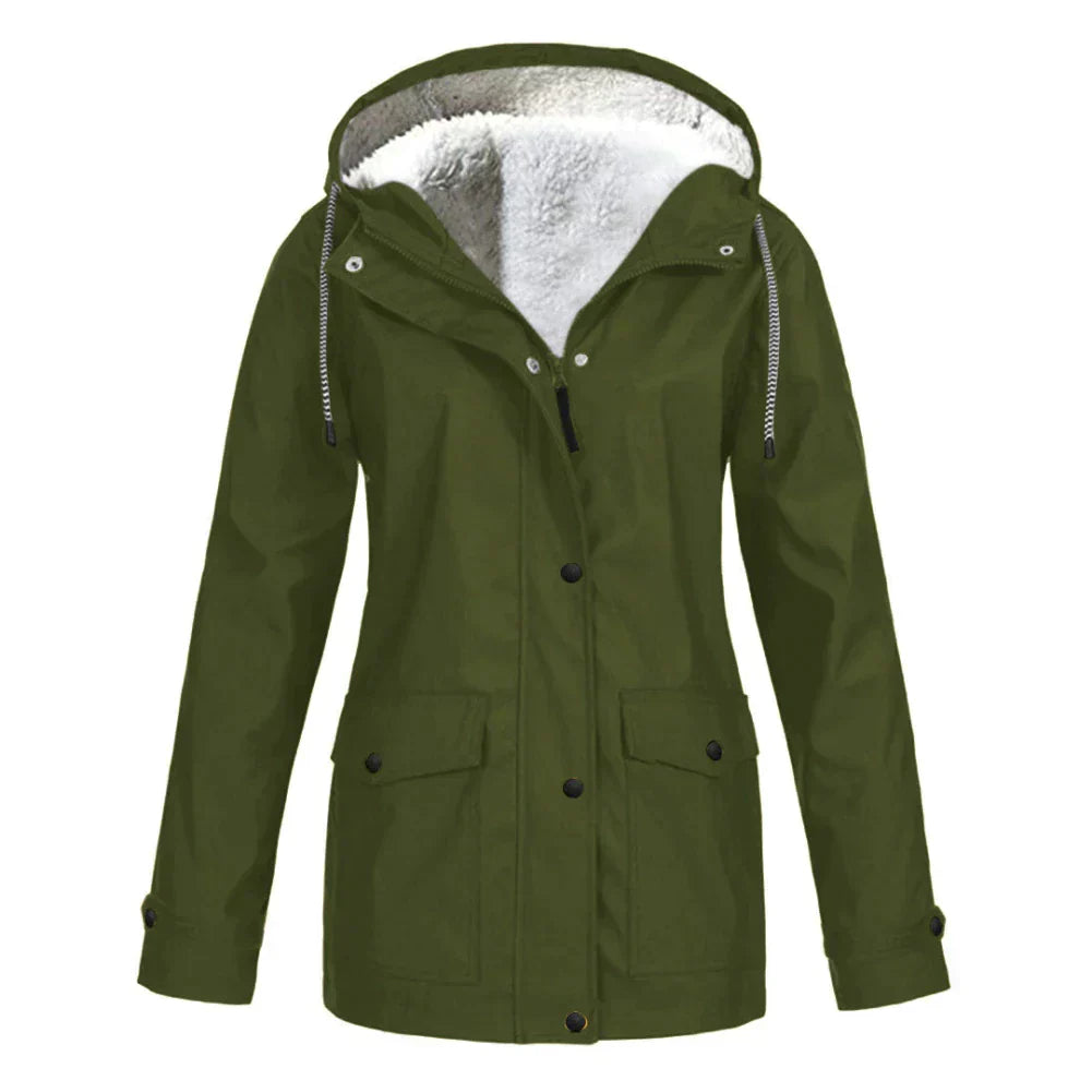Lorena Women's Waterproof Jacket – Elegant, Soft & Comfortable Lined for Rain