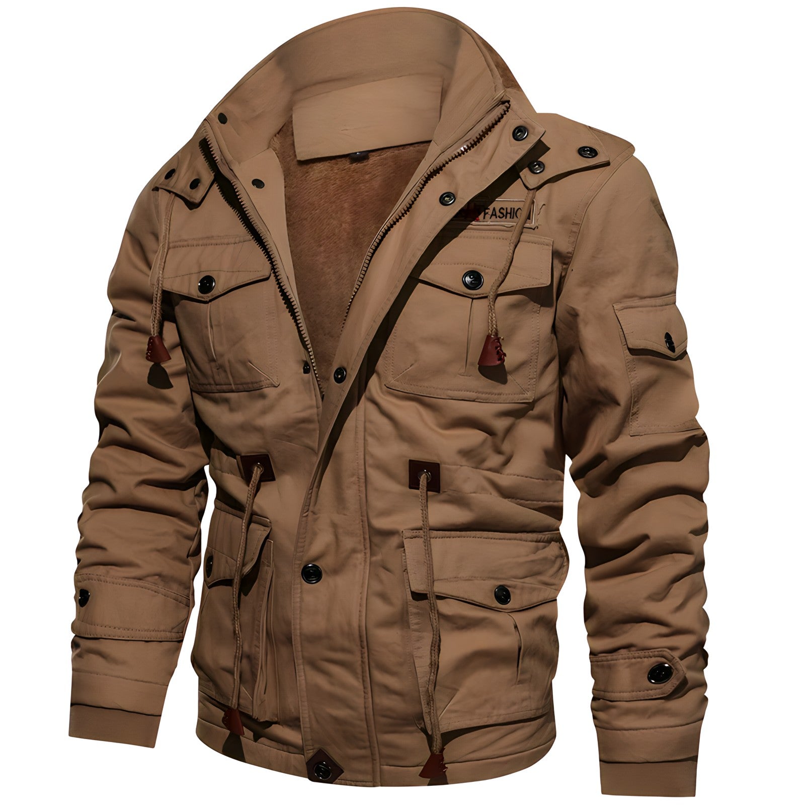 George Veste Outdoor Homme – Military Style with Lined Hood & Multiple Pockets