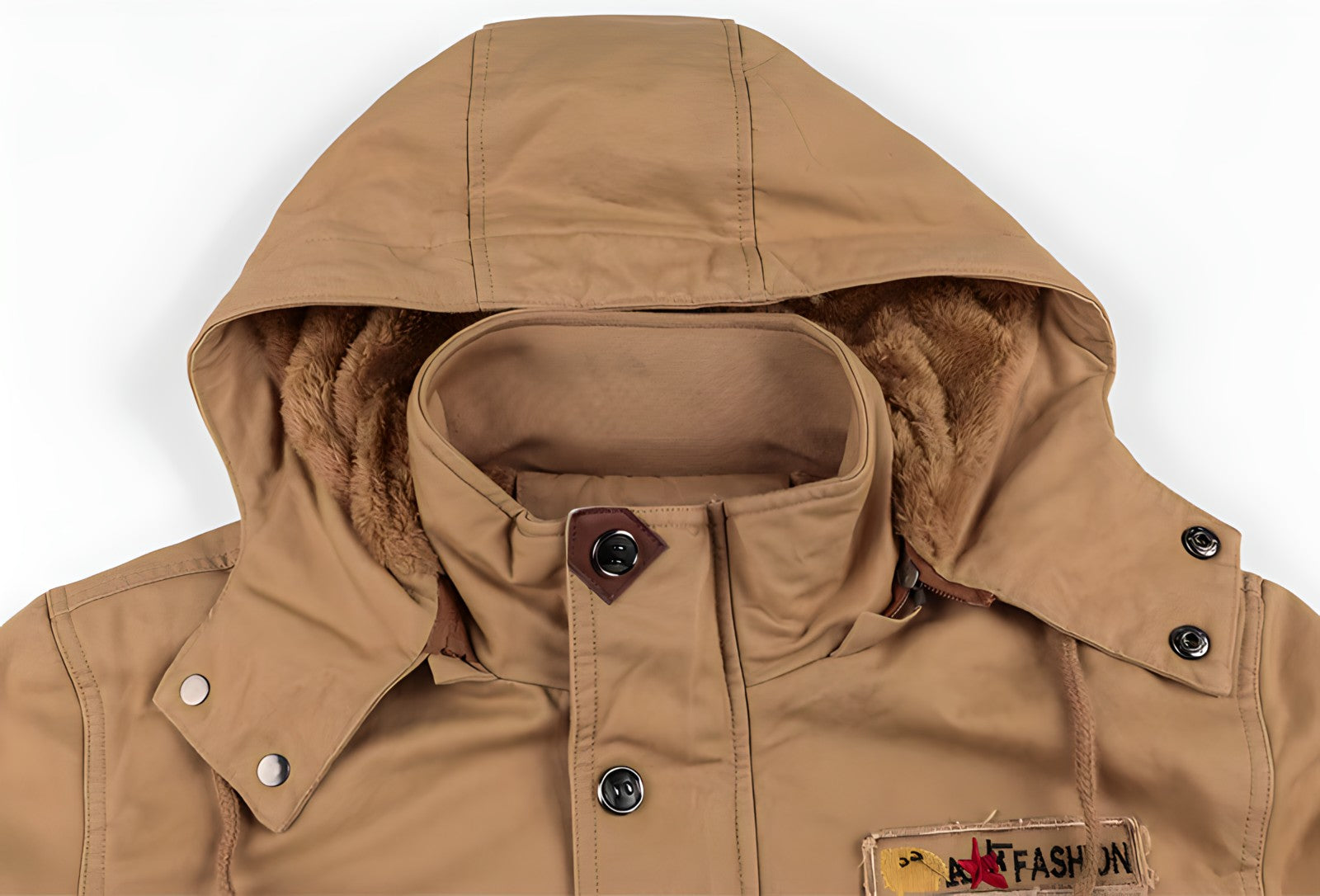 George Veste Outdoor Homme – Military Style with Lined Hood & Multiple Pockets