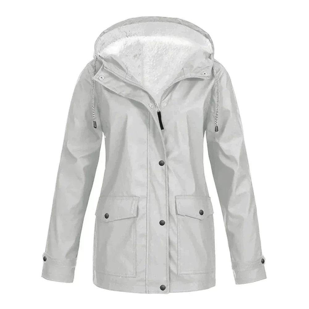 Lorena Women's Waterproof Jacket – Elegant, Soft & Comfortable Lined for Rain