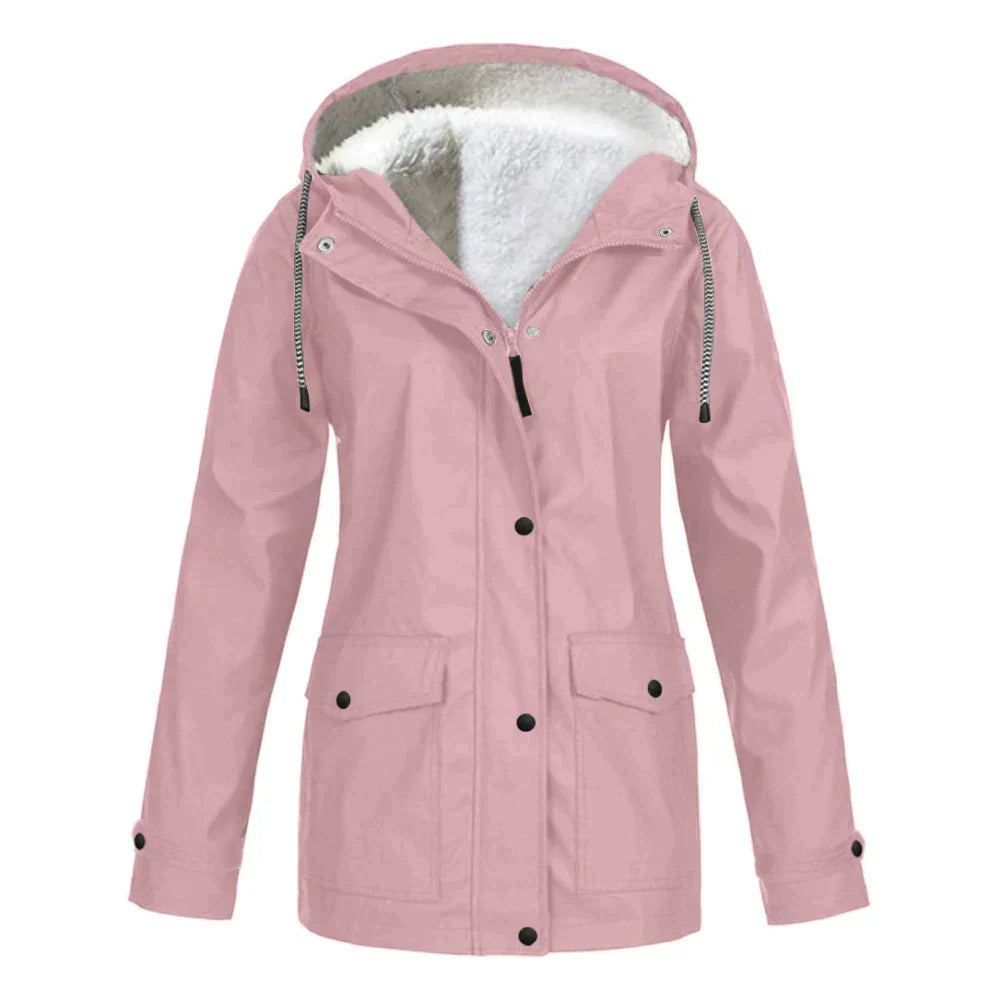 Lorena Women's Waterproof Jacket – Elegant, Soft & Comfortable Lined for Rain