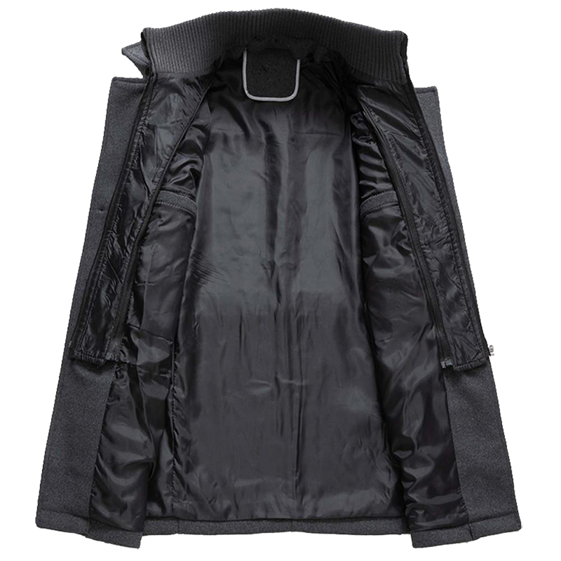 Daniel Long Wool Coat for Men – Elegant Buttoned Overcoat with Tailored Lapels