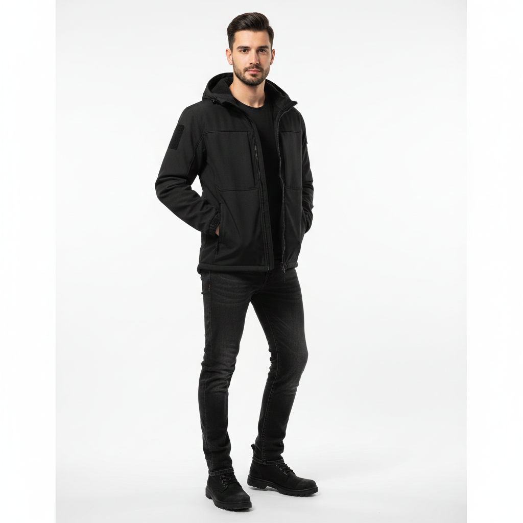 Hudson Men's Hooded Down Jacket – Insulated Winter Puffer Jacket with Zipper Closure