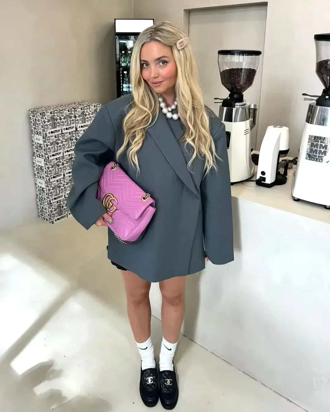 Morgan Blazer Oversize Woman – Chic Long Jacket with Structured Lapel & Relaxed Fit Cut