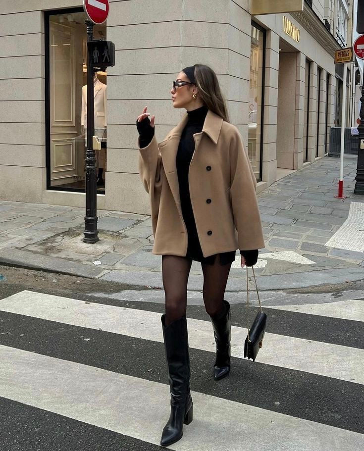 Amélie Woman Oversize Coat – Elegant Soft & Trendy Wool Coat for Winter