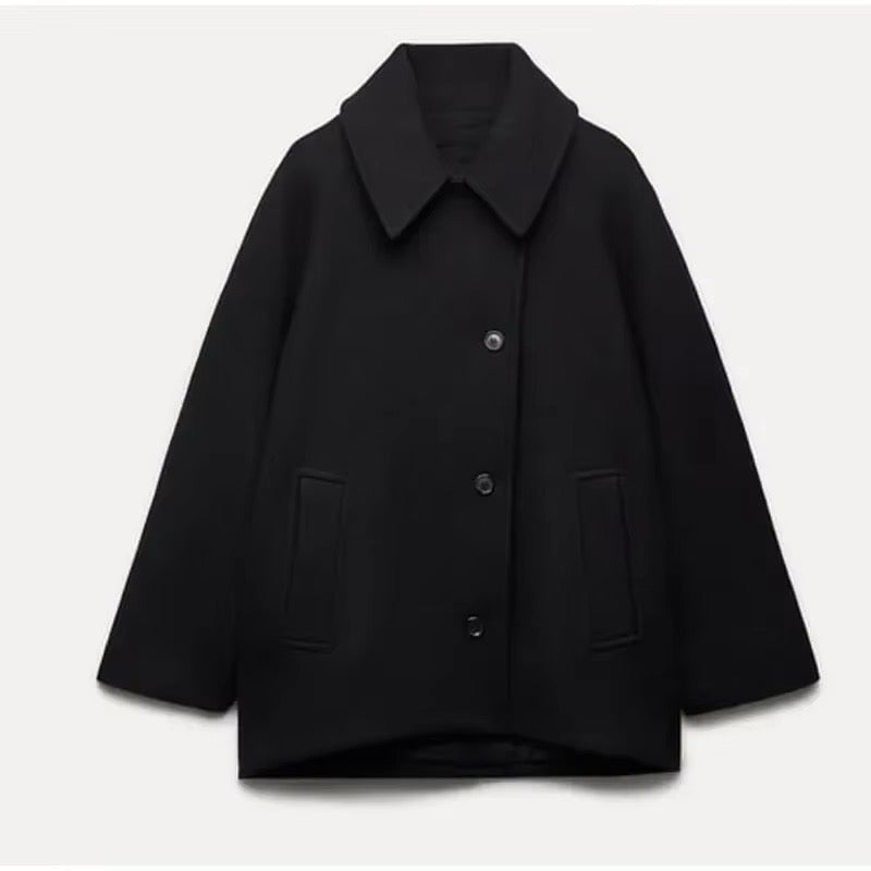 Amélie Woman Oversize Coat – Elegant Soft & Trendy Wool Coat for Winter