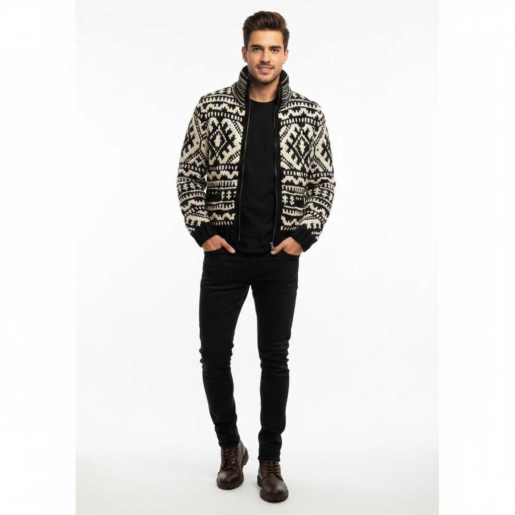 Dylan Men's Casual Knit Cardigan – Warm, Comfortable & Modern Style