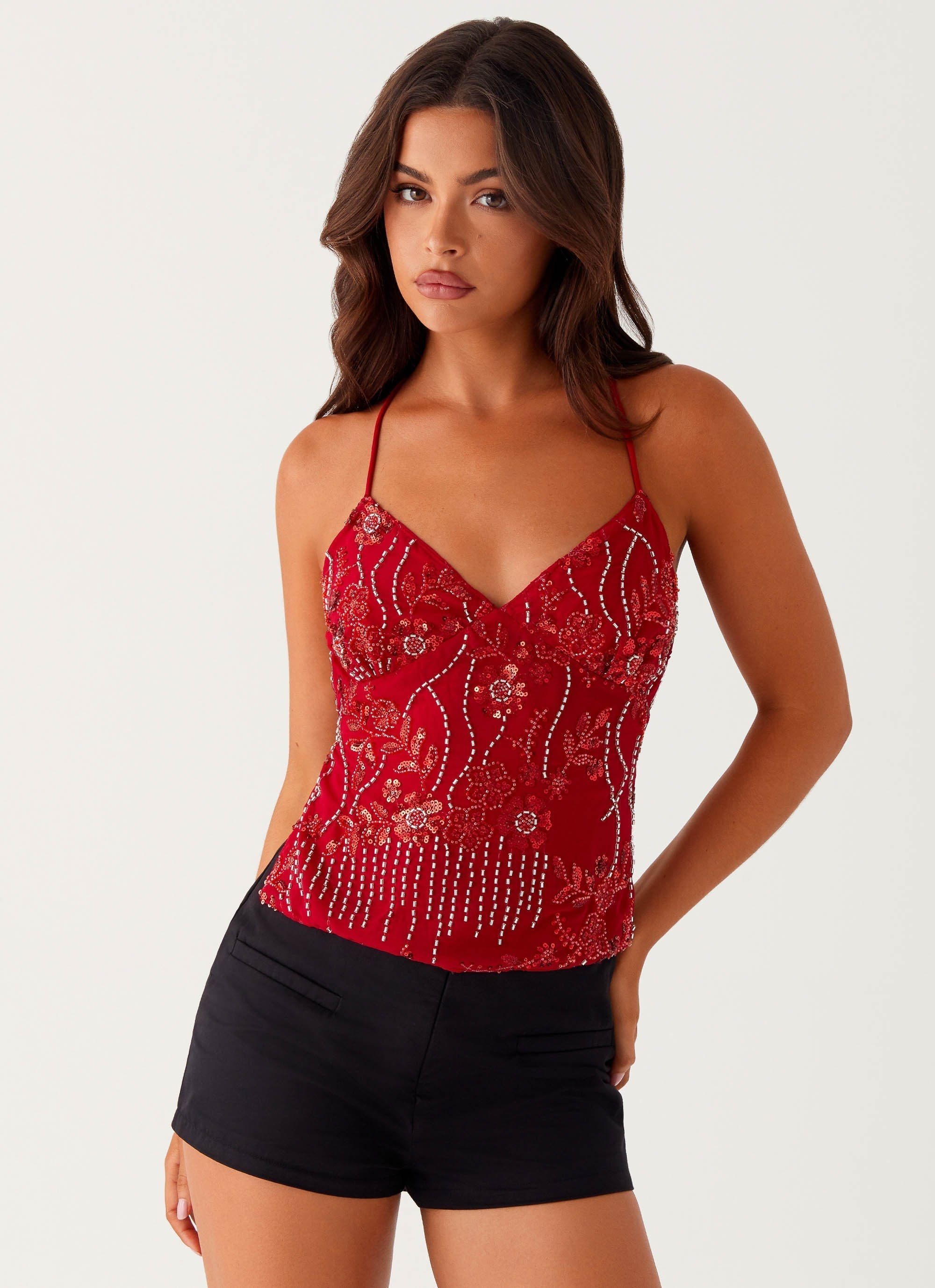 Steffi Haut Glamour Woman – Elegant Blouse with Shiny Finish and Comfortable Cut