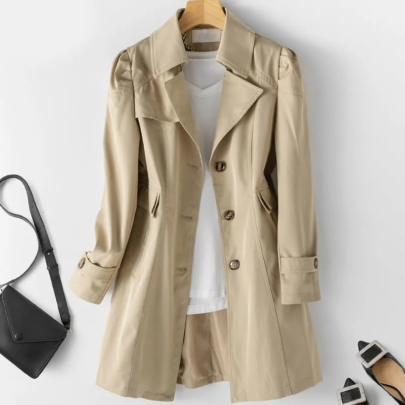Freya Trench Woman Mid-Length – Elegant Cut, Lightweight Fabric & Versatile Chic Style