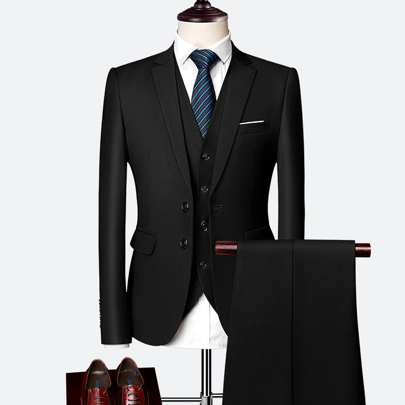Men’s 3-Piece Slim Fit Suit – Blazer, Waistcoat and Trousers Formal Set