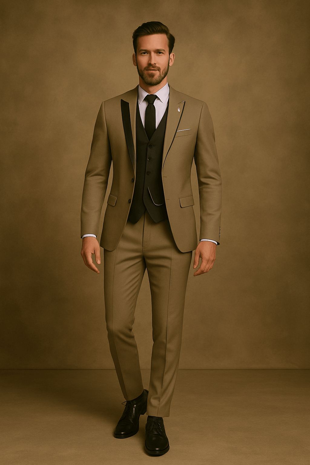 Men’s 3-Piece Slim Fit Suit – Blazer, Waistcoat and Trousers Set for Formal Events