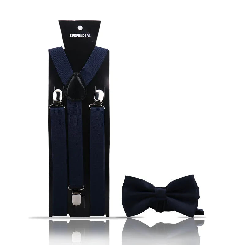 Men’s Bow Tie & Suspenders Set – Formal Adjustable Style