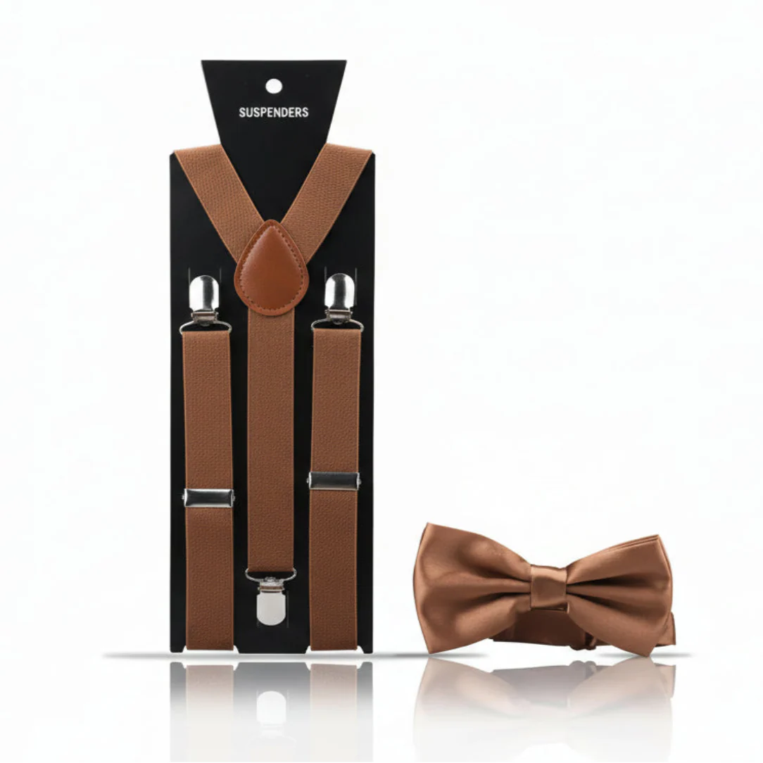 Men’s Bow Tie & Suspenders Set – Formal Adjustable Style