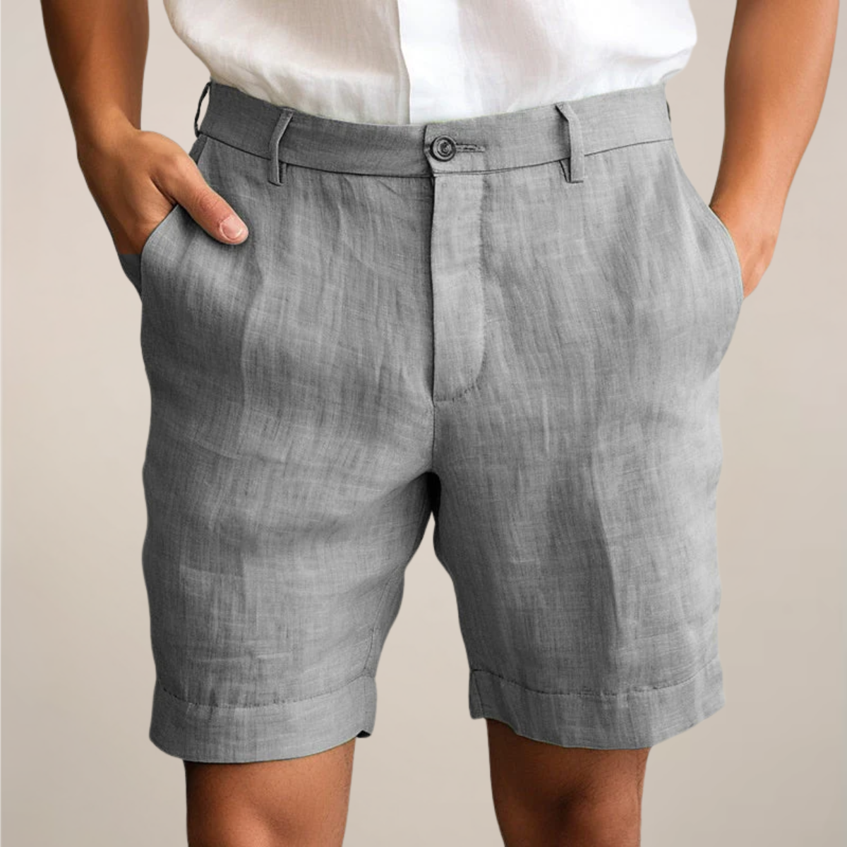 Men’s Casual Summer Shorts – Lightweight Elastic Waist Shorts in Solid Colours