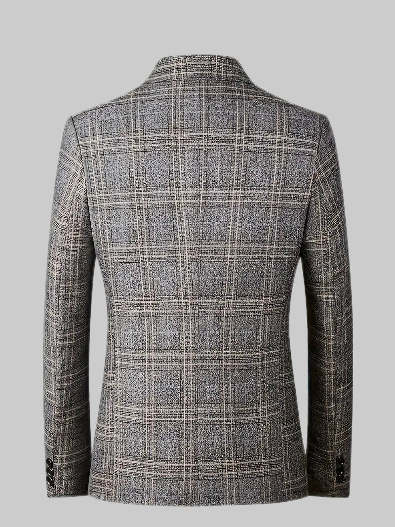 Men’s Checked Blazer Jacket – Tailored Heritage Style for Smart Casual & Business Wear
