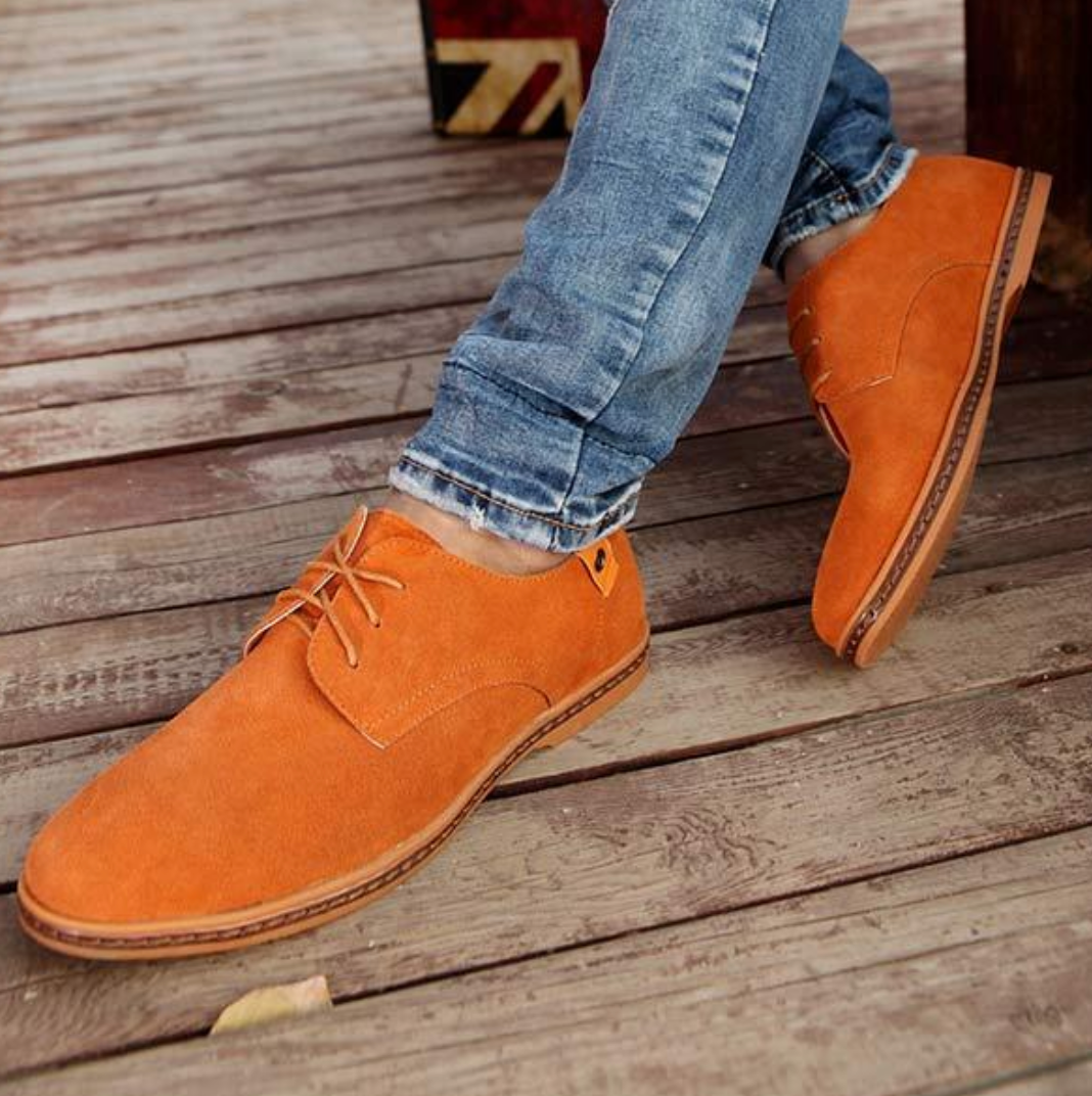Men’s Classic Dress Shoes – Timeless Round-Toe Design with Refined Detailing