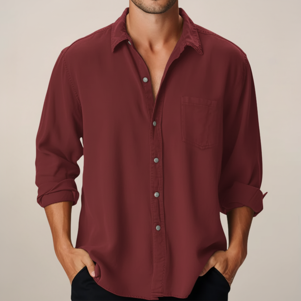 Men’s Classic Long Sleeve Shirt – Smart Button-Up for Everyday Style