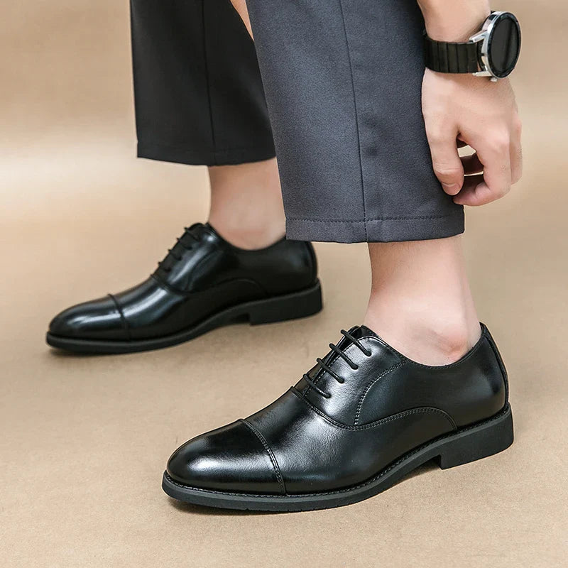 Men’s Classic Oxford Dress Shoes – Lace-Up Formal Footwear