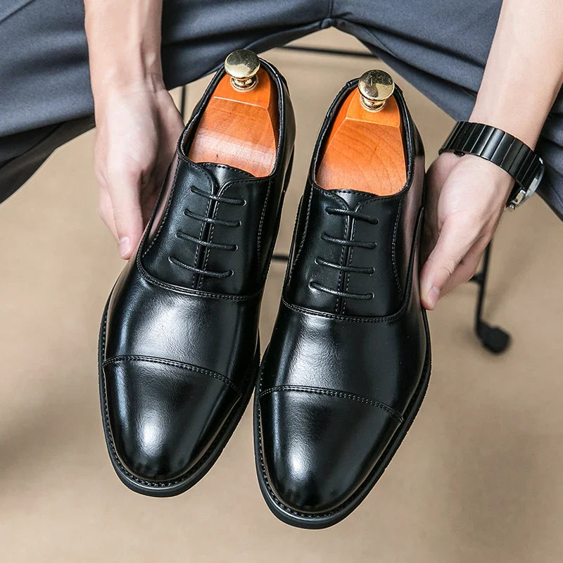 Men’s Classic Oxford Dress Shoes – Lace-Up Formal Footwear