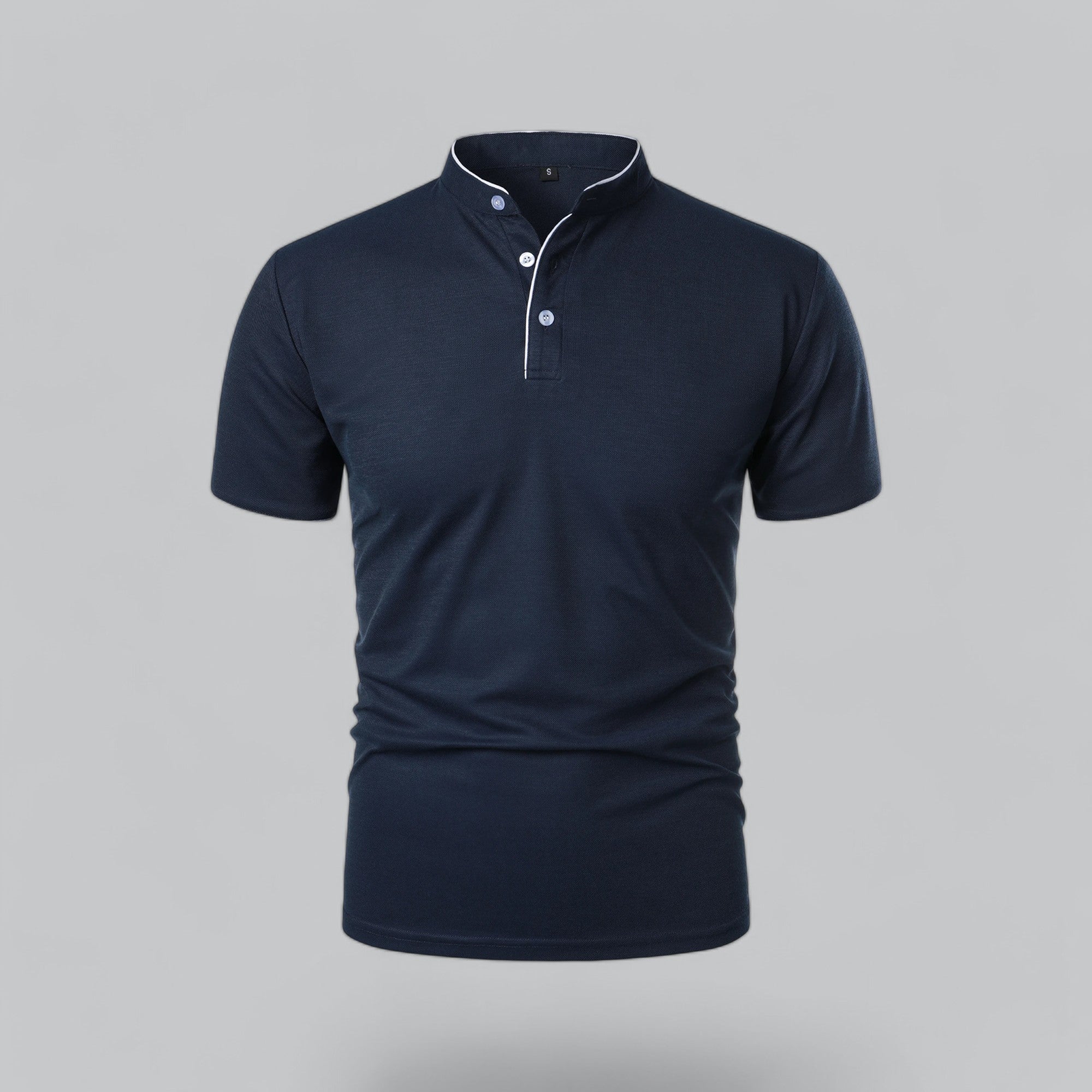 Men’s Collarless Polo Shirt – Timeless Old Money Style Essential