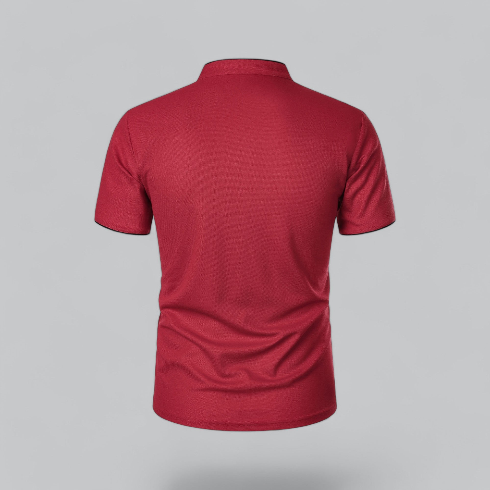 Men’s Collarless Polo Shirt – Timeless Old Money Style Essential