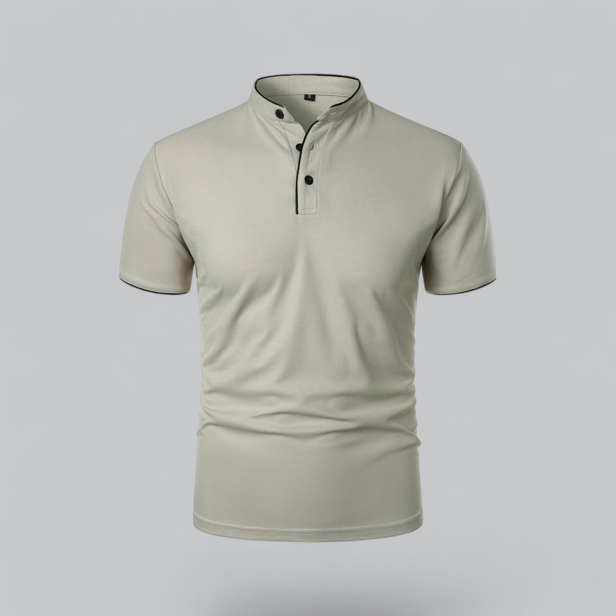 Men’s Collarless Polo Shirt – Timeless Old Money Style Essential