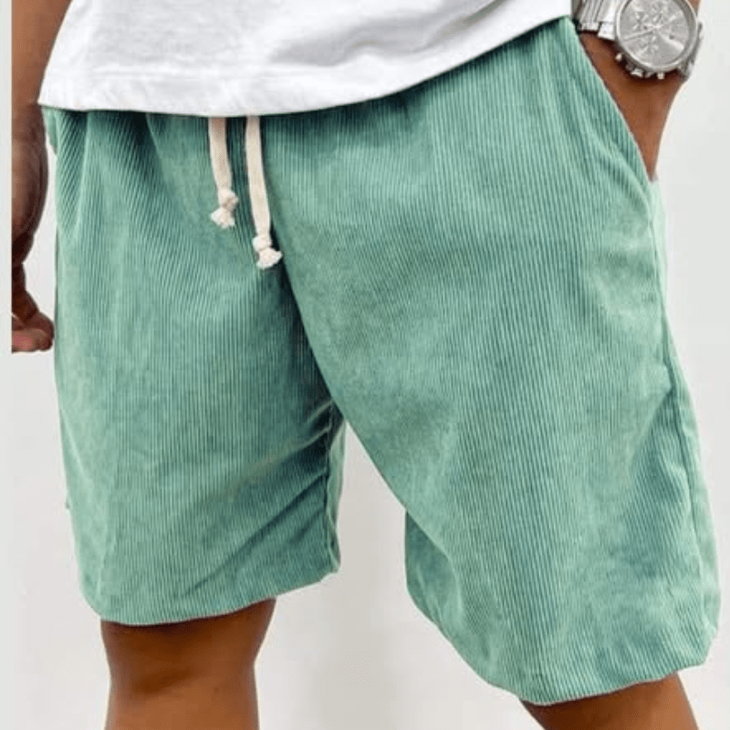 Men’s Corduroy Stretch Shorts – Casual Spring Style with Soft Ribbed Texture